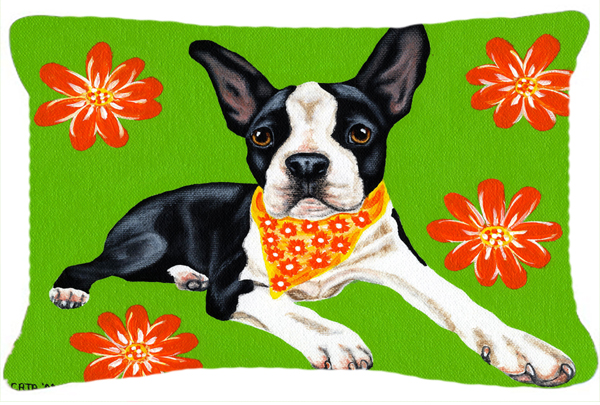 Cosmo Cutie Boston Terrier Fabric Decorative Pillow