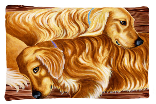 Zeus & Chloie the Golden Retrievers Fabric Standard Pillowcase