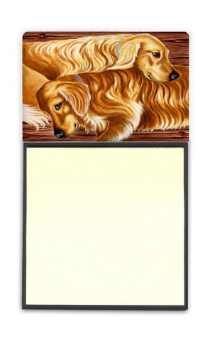 Zeus & Chloie the Golden Retrievers Sticky Note Holder