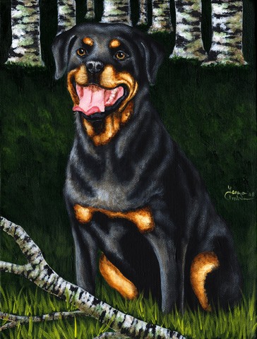 Backwoods Companion Rottweiler Flag Canvas House Size