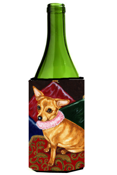Picture of Carolines Treasures AMB1389LITERK Pillow Princess Chihuahua Wine Bottle Can cooler Hugger