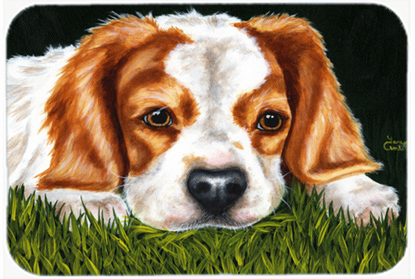 Picture of Carolines Treasures AMB1395LCB Cavalier Spaniel in the Grass Glass Large Cutting Board