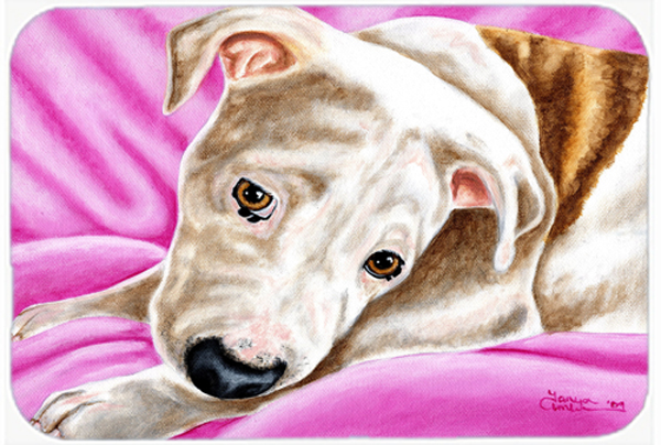 Picture of Carolines Treasures AMB1413LCB Dream Girl Pit Bull Glass Large Cutting Board