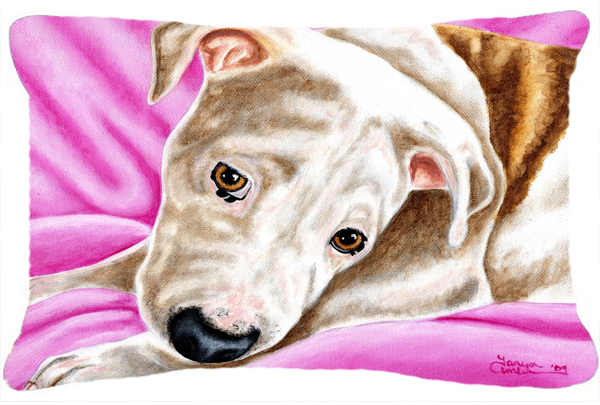 Dream Girl Pit Bull Fabric Decorative Pillow