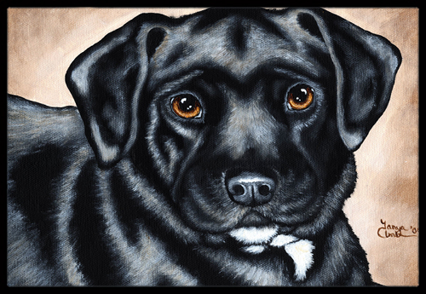 Black Bart the Labrador Indoor or Outdoor Mat- 18 x 27