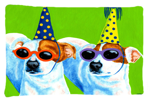 Party Animals Jack Russell Terriers Fabric Standard Pillowcase