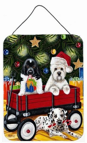 Christmas Westie- Newfoundland- Dalmatian Wall or Door Hanging Prints