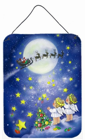 Angels Watching Santa Claus Wall or Door Hanging Prints