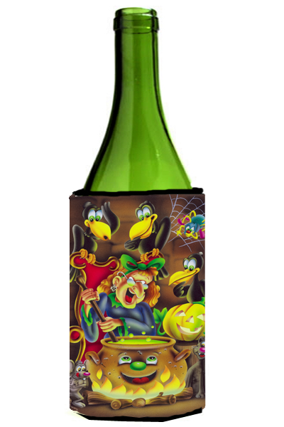 Witch & Crows Stirring It Up Halloween Wine Bottle Can cooler Hugger