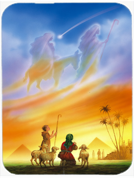 Picture of Carolines Treasures APH0939LCB Shepherds Being Guided Christmas Glass Large Cutting Board
