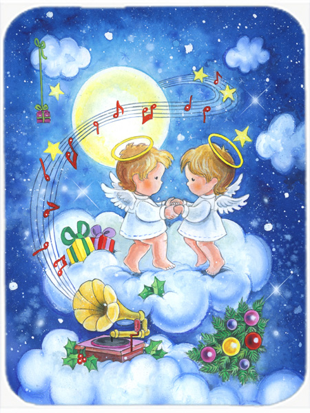 Picture of Carolines Treasures APH3790LCB Angels Making Music Together Glass Large Cutting Board