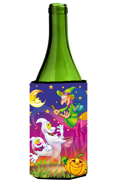 Witch & Ghosts Halloween Wine Bottle Can cooler Hugger