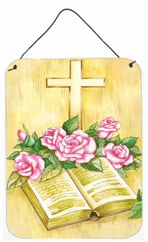 Easter Cross & Bible with Roses Wall or Door Hanging Prints