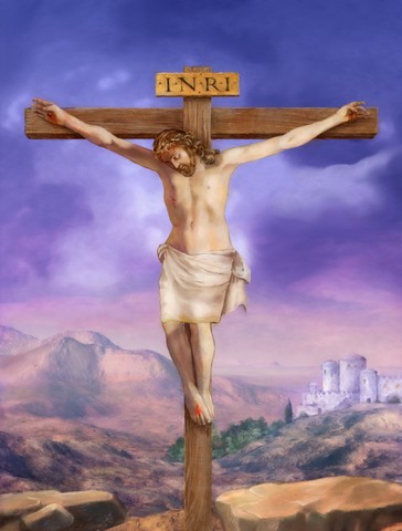 Easter Jesus Crucifixion Flag Garden Size