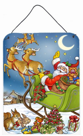 Christmas Santa Taking Off Wall or Door Hanging Prints