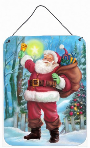 Christmas Santa Rining the Bell Wall or Door Hanging Prints