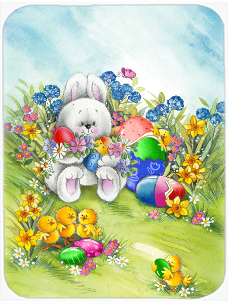 Picture of Carolines Treasures APH5528LCB Easter Bunny & Eggs Glass Large Cutting Board