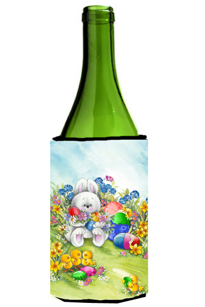 Picture of Carolines Treasures APH5528LITERK Easter Bunny &amp; Eggs Wine Bottle Can cooler Hugger