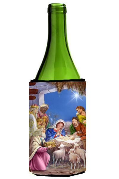 Picture of Carolines Treasures APH5603LITERK The Wise Men at the Nativity Christmas Wine Bottle Can cooler Hugger
