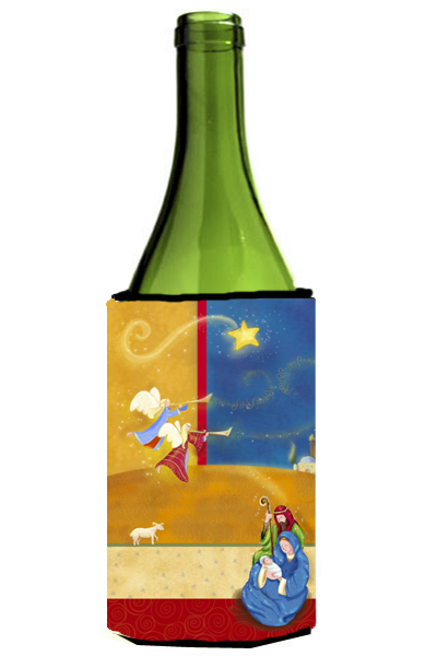 Picture of Carolines Treasures APH5626LITERK Contemporary Nativity Christmas Wine Bottle Can cooler Hugger
