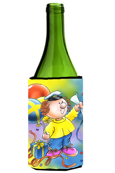 Picture of Carolines Treasures APH6011LITERK Graduation the Graduate Wine Bottle Can cooler Hugger