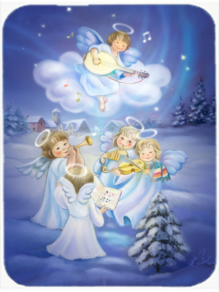 Picture of Carolines Treasures APH6028LCB Angels Around the Tree Glass Large Cutting Board