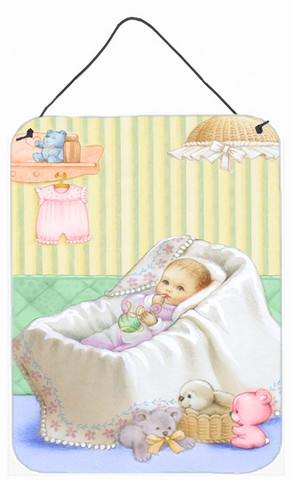 New Baby in Crib Wall or Door Hanging Prints