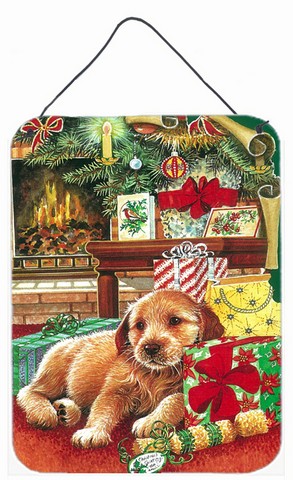Christmas Puppy Wall or Door Hanging Prints