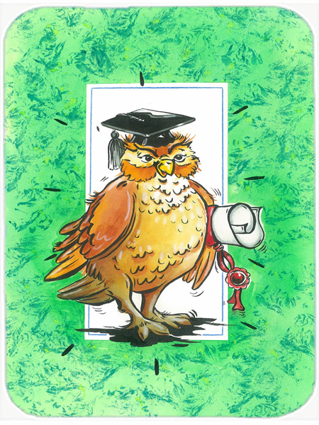 Picture of Carolines Treasures APH8469LCB Graduation the Wise Owl Glass Large Cutting Board