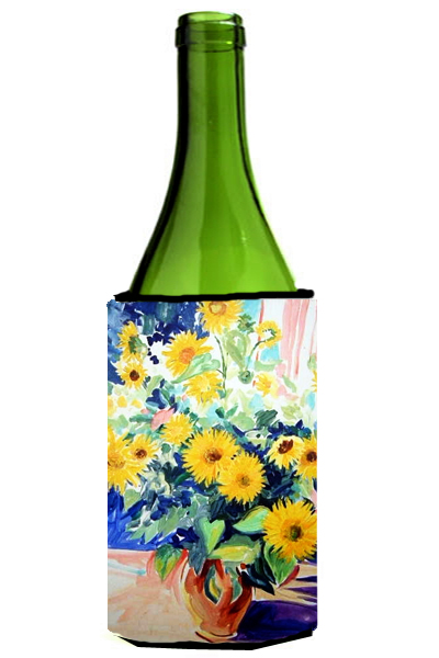 Picture of Carolines Treasures ARA0063LITERK Sunflowers by Roy Avis Wine Bottle Can cooler Hugger
