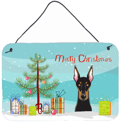 Christmas Tree & Doberman Wall or Door Hanging Prints