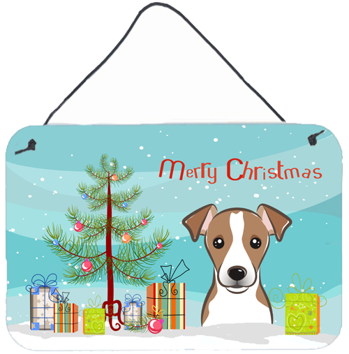Christmas Tree & Jack Russell Terrier Wall or Door Hanging Prints