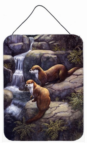 Otters by the Waterfall by Daphne Baxter Wall or Door Hanging Prints