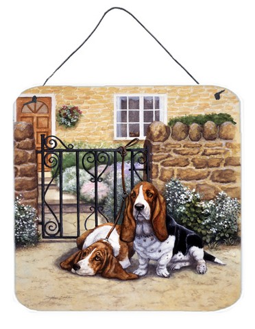 Basset Hound at the Gate Wall or Door Hanging Prints