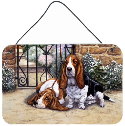 Basset Hound at the Gate Wall or Door Hanging Prints