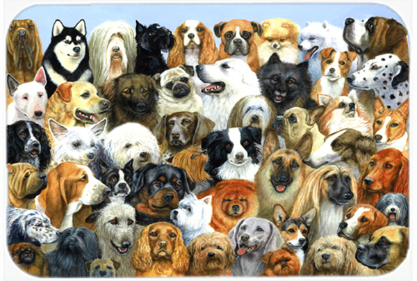 Fifty One Dogs Glass Large Cutting Board