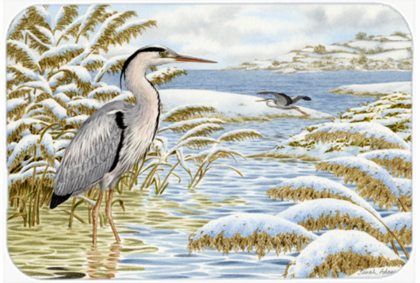 Picture of Carolines Treasures ASA2191LCB Blue Heron by the Water Glass Large Cutting Board