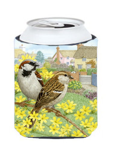House Sparrows by Sarah Adams Can or Bottle Hugger