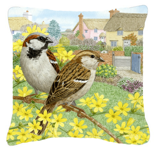 House Sparrows by Sarah Adams Canvas Decorative Pillow