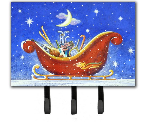 Christmas Santas Sleigh by Roy Avis Leash or Key Holder
