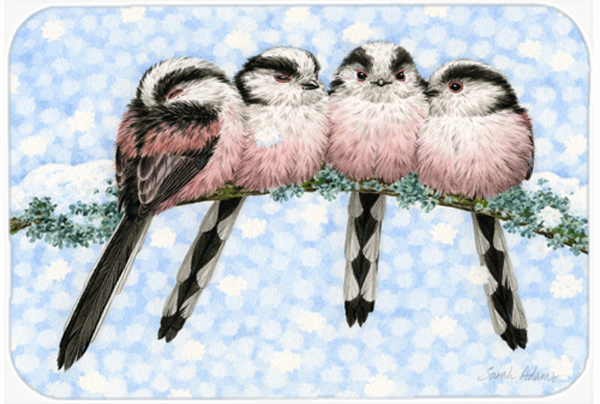 Picture of Carolines Treasures ASA2169LCB Roosting Long Tailed Tits Glass Large Cutting Board