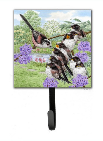 Long Tailed Tits by Sarah Adams Leash or Key Holder