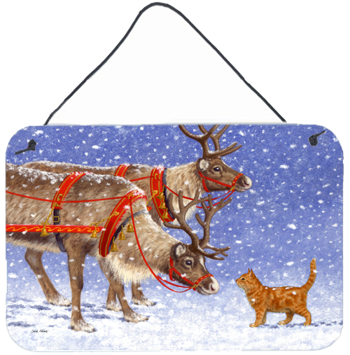 Reindeer & Cat Wall or Door Hanging Prints