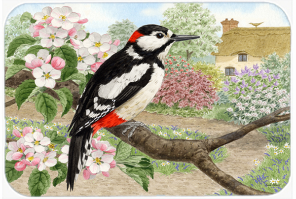 Picture of Carolines Treasures ASA2175LCB Woodpecker Glass Large Cutting Board