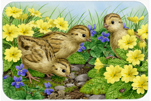 Picture of Carolines Treasures ASA2177LCB Pheasant Chicks Glass Large Cutting Board