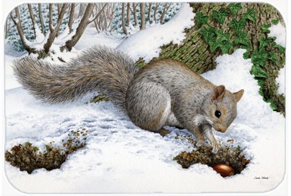 Picture of Carolines Treasures ASA2180LCB Grey Squirrel Glass Large Cutting Board