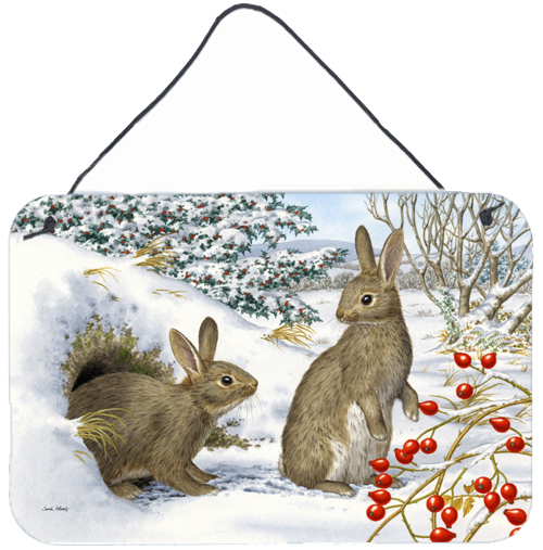 Winter Rabbits Wall or Door Hanging Prints