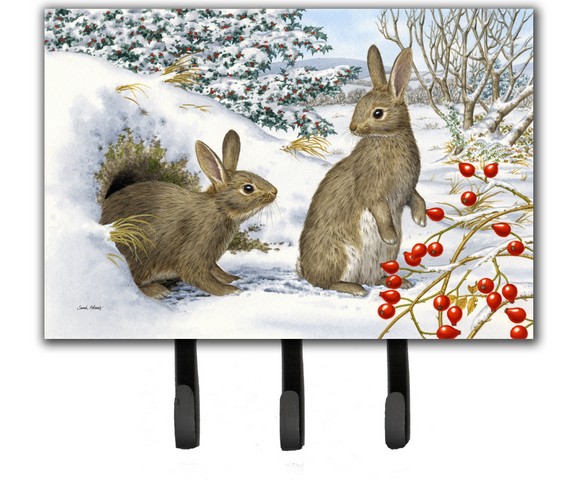 Winter Rabbits Leash or Key Holder