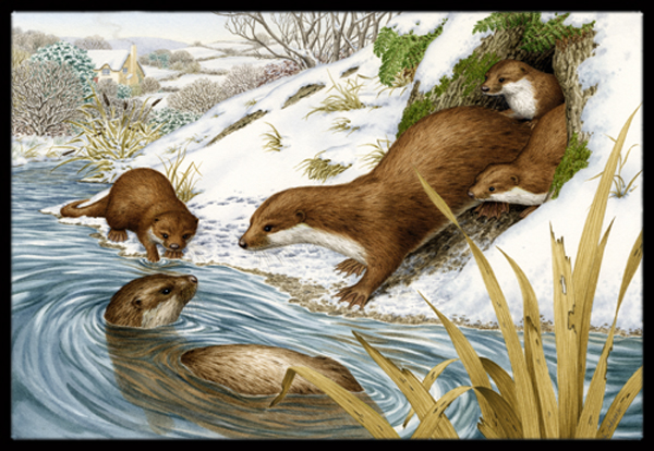 Playtime Otters Indoor or Outdoor Mat - 24 x 36