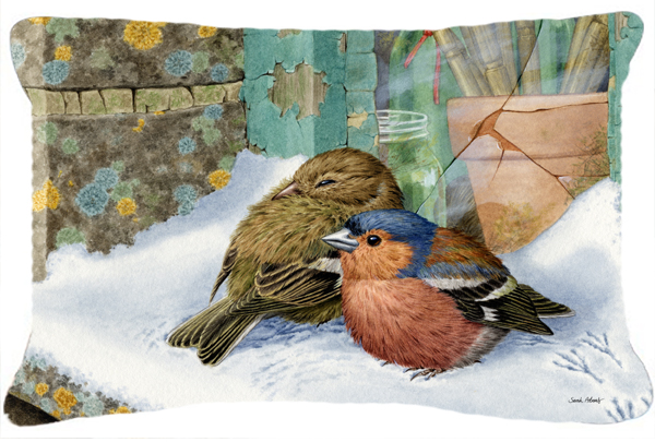 Chaffinches Fabric Decorative Pillow